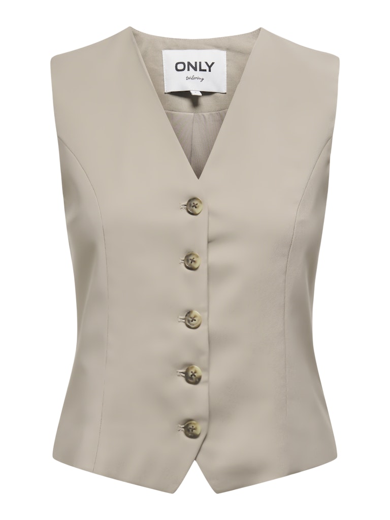 Ladies Iris Life Waistcoat-Pure Cashmere-Ghost Front View