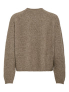 ONLY Piemonte L/s Knit Cardigan - Walnut Walnut model front view