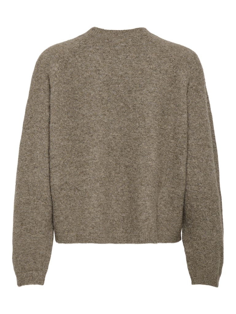 ONLY Piemonte L/s Knit Cardigan - Walnut Walnut model front view