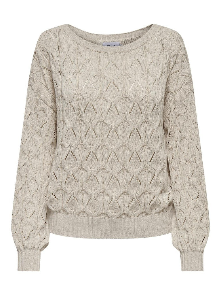 Brynn Life Structure Long Sleeve Pullover Knit-Pumice Stone