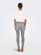 ONLY Power Mid Push Up-Grey Denim Grey Denim detail view
