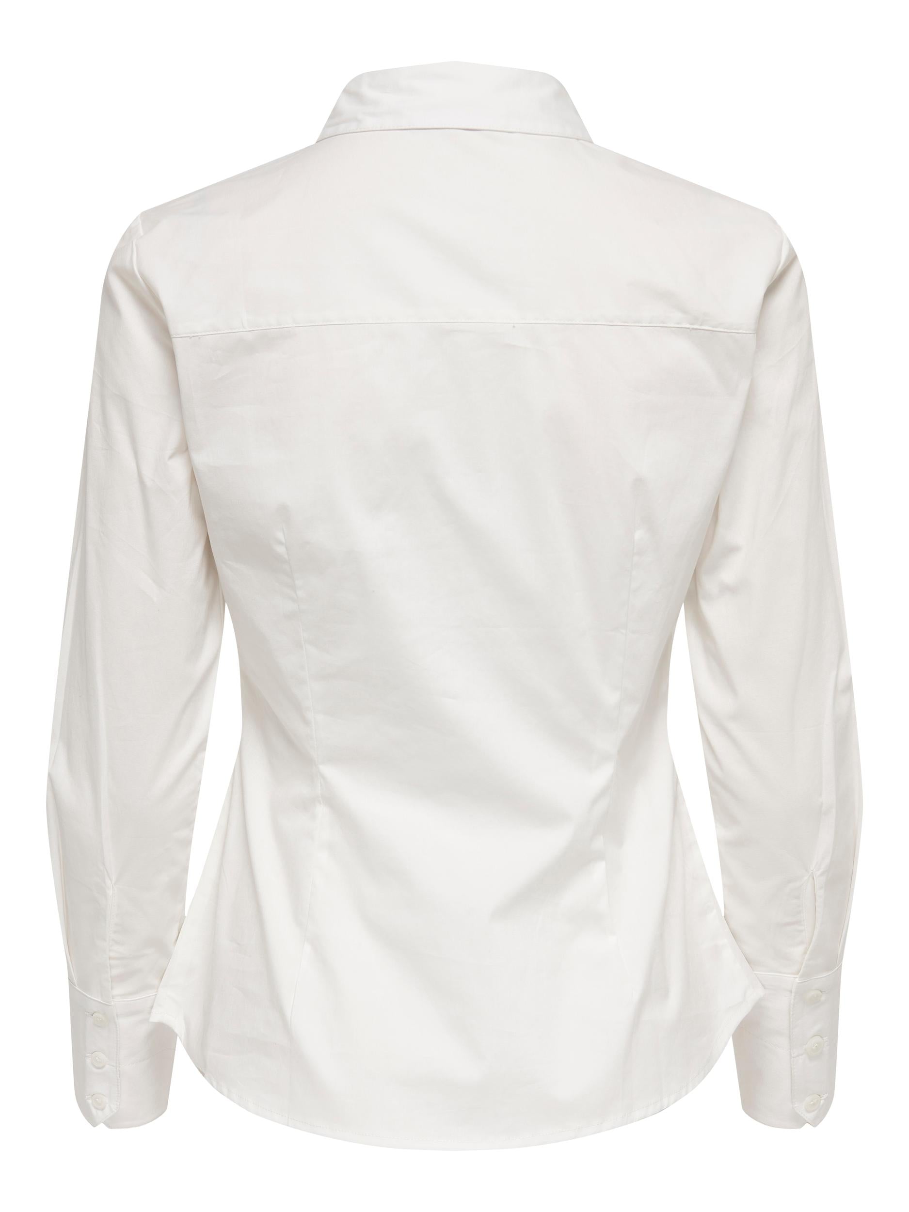 Ladies Frida Long Sleeve White Shirt-Ghost Back View