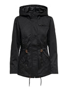ONLY Lorca Canvas Parka-Black BLACK flat front view