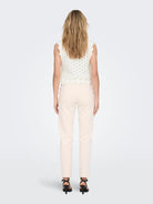 ONLY Luna Life O-Neck Tank Knit Cloud Dancer Top Cloud Dancer detail view