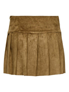 ONLY Tulip Faux Suede Pleat Skirt Cognac alternate view