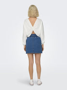 ONLY Sitta Long Sleeve 2-Way Twist O-Neck Sweatshirt-Cloud Dancer Cloud Dancer detail view
