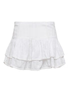 ONLY Nalla Life Mid Waist Skort-Bright White Bright White flat front view