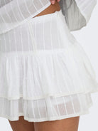 ONLY Nalla Life Mid Waist Skort-Bright White Bright White side view
