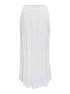ONLY Chiara Long Skirt-Bright White Bright White front view
