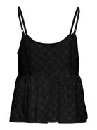 ONLY Arabella Tie Black Top Black model front view