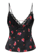ONLY Lorelai Camisole Top-Black Black model front view