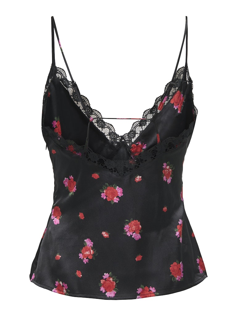 ONLY Lorelai Camisole Top-Black Black model front view