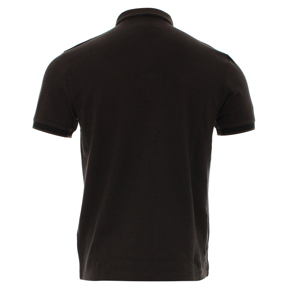 Kenrow Otto Polo in khaki, back view with short sleeves