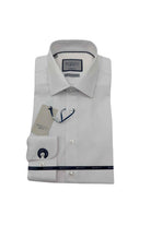 BENETTI Oscar Tapered Fitted White Shirt White front view