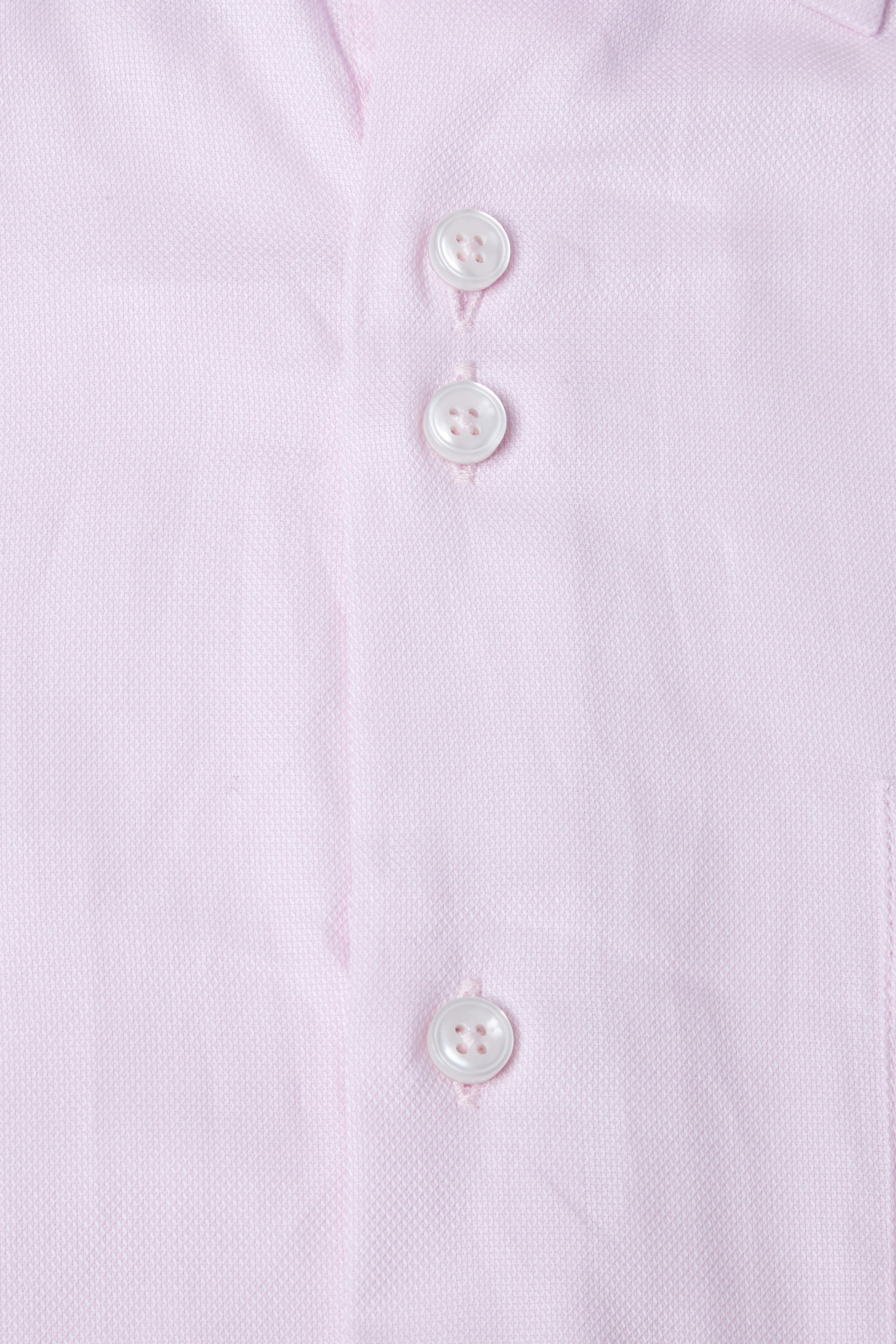 Oxford Long Sleeve Shirt - Pink-Button detail