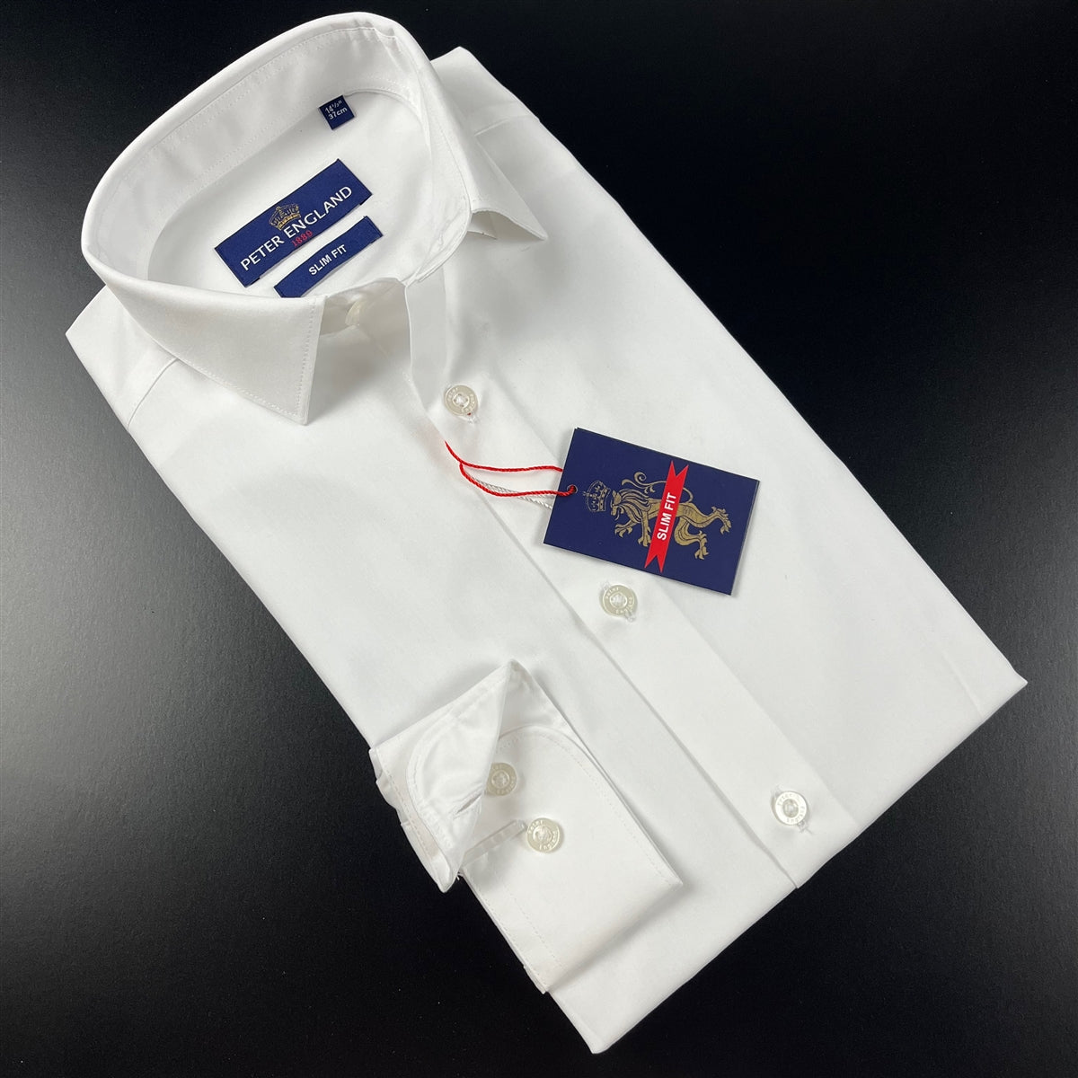 Folded Peter England slim fit white shirt