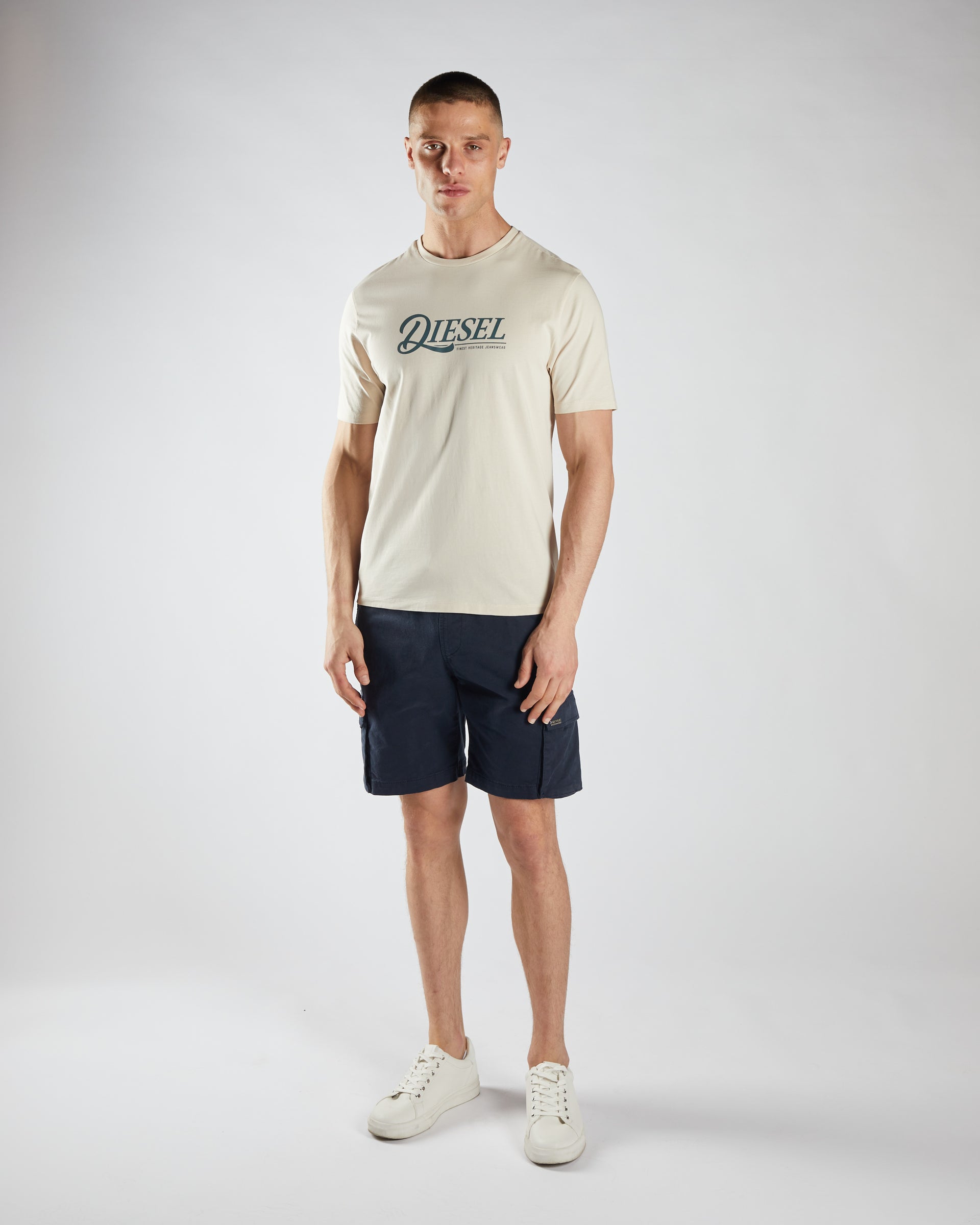 Men's Pendleton Tee - Crumb-Full Model Front View