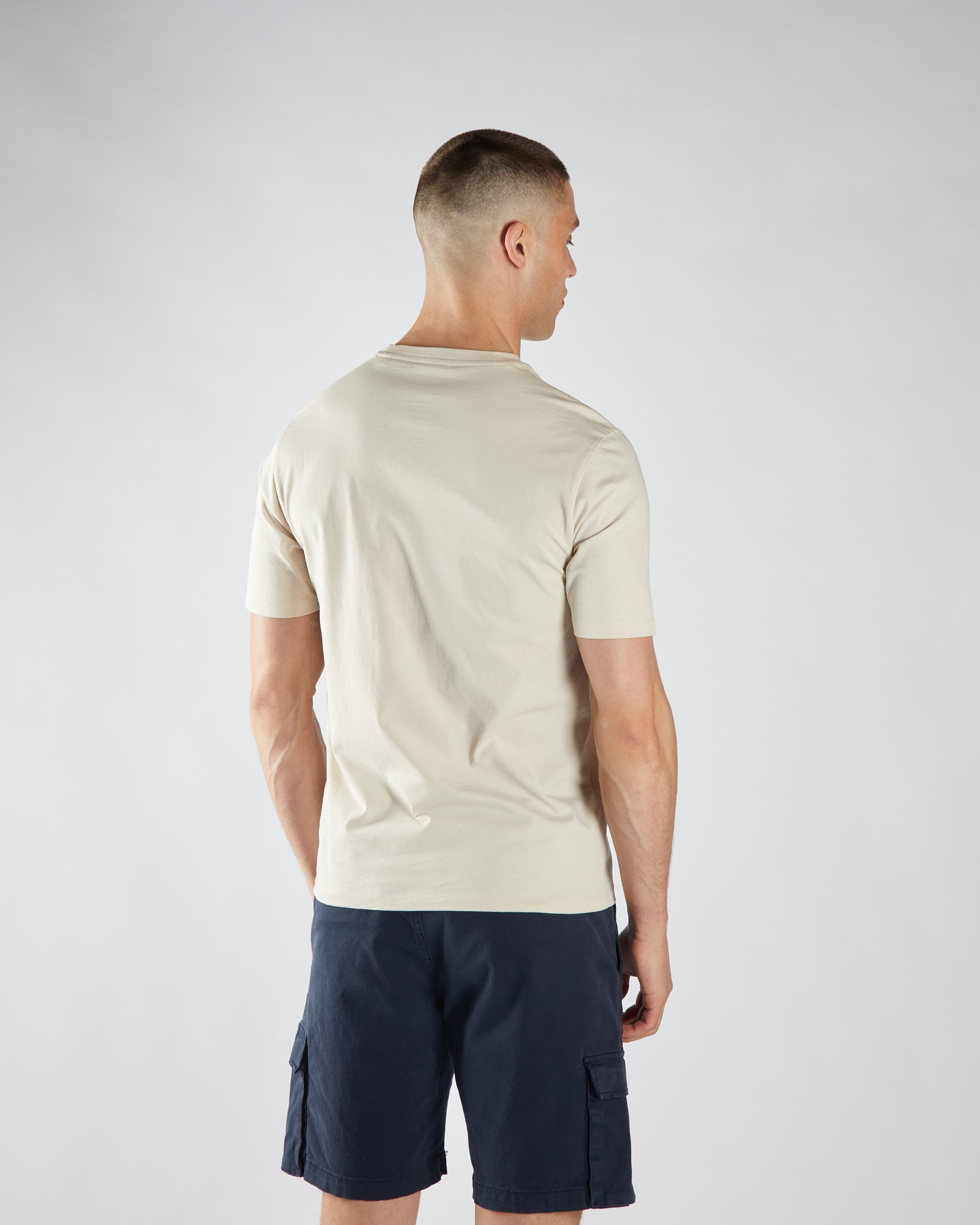 Men's Pendleton Tee - Crumb-Model Back View