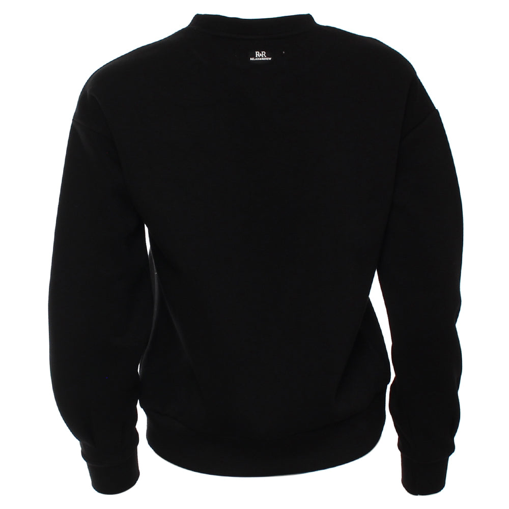 Ladies Relax & Renew Penny Black Sweater-Ghost Back View