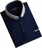 Advise Advise Knitted Collar Navy Polo Navy model front view