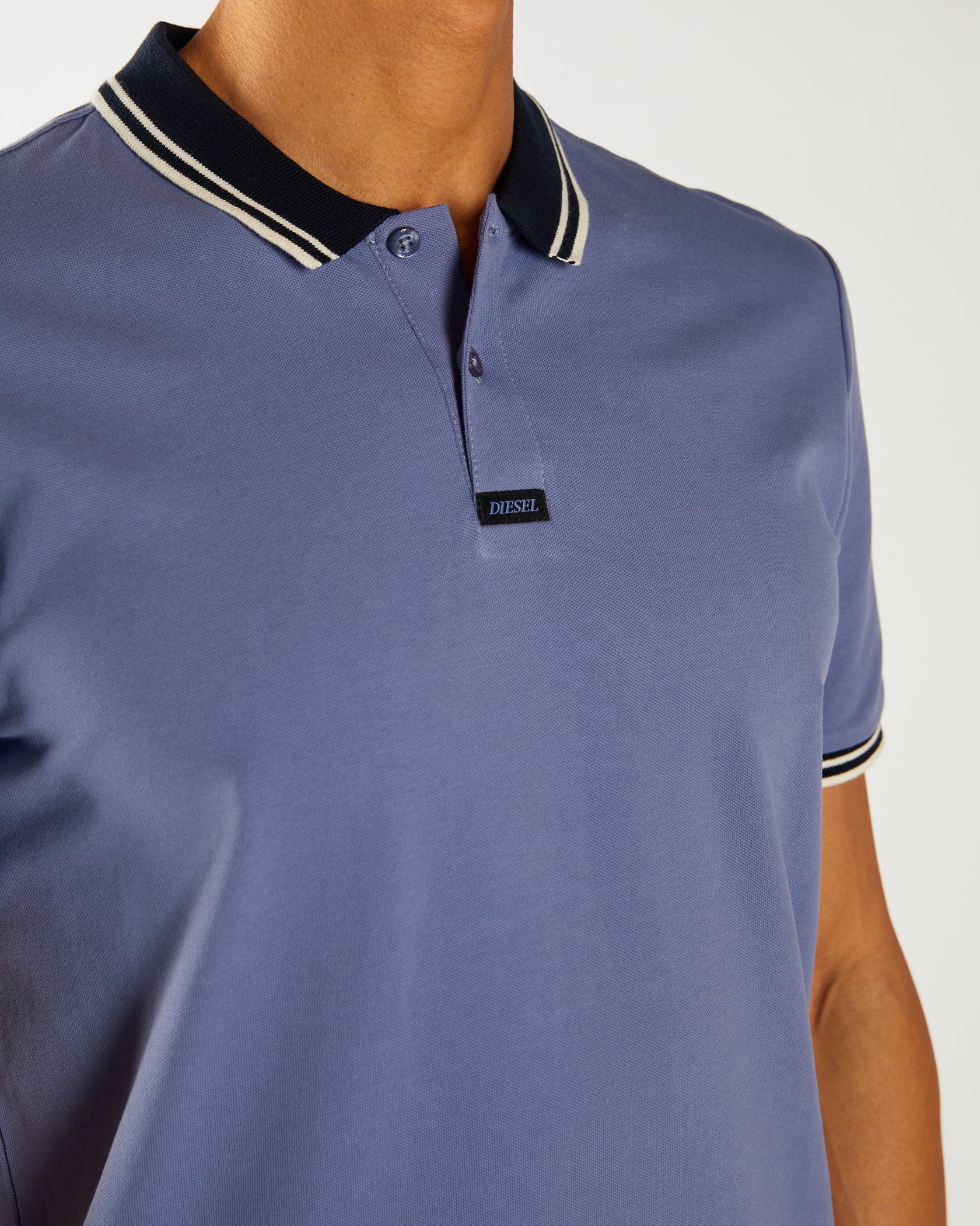 Porter Court Blue Polo Shirt-2 button opening