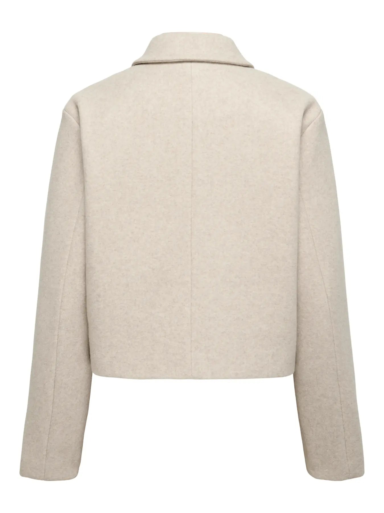 Ladies Vela Zip Short Jacket - Pumice Stone Melange-Back View