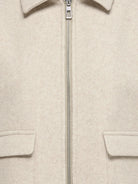 ONLY Vela Zip Short Jacket - Pumice Stone Melange Pumice Stone MELANGE back view