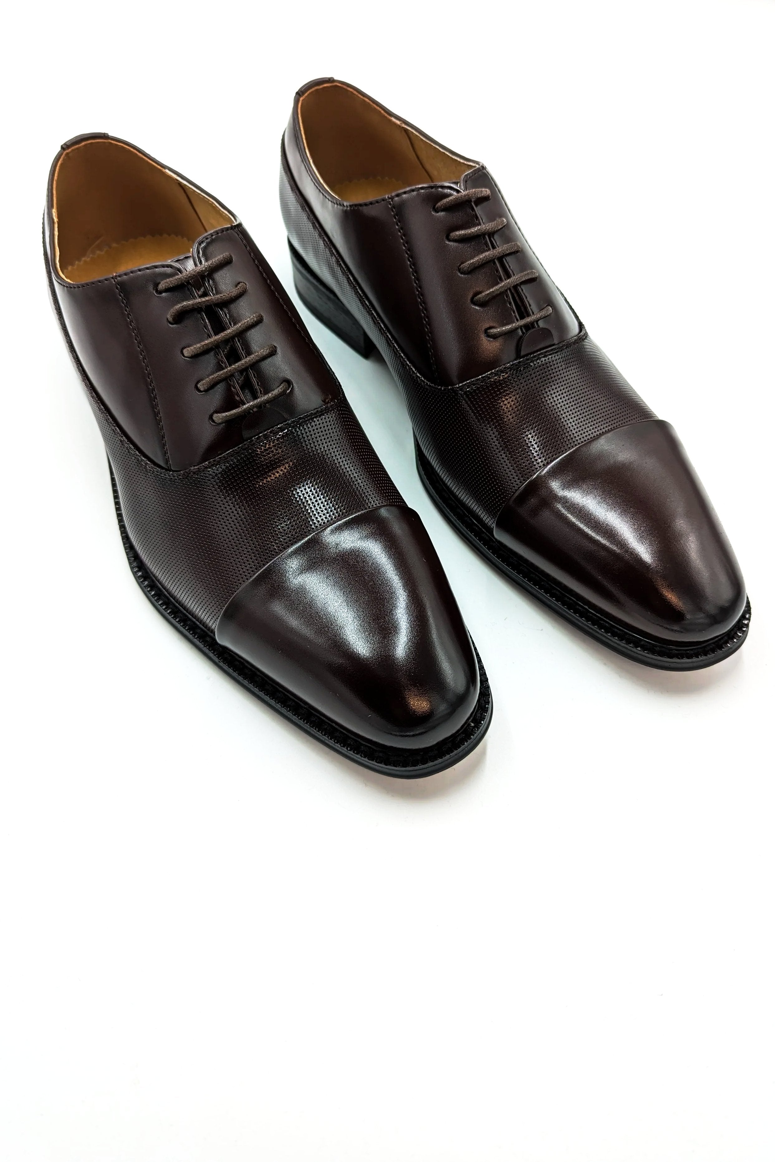 Oxford Toe Cap Dark Brown Tie Shoe-Goor-207-Side view