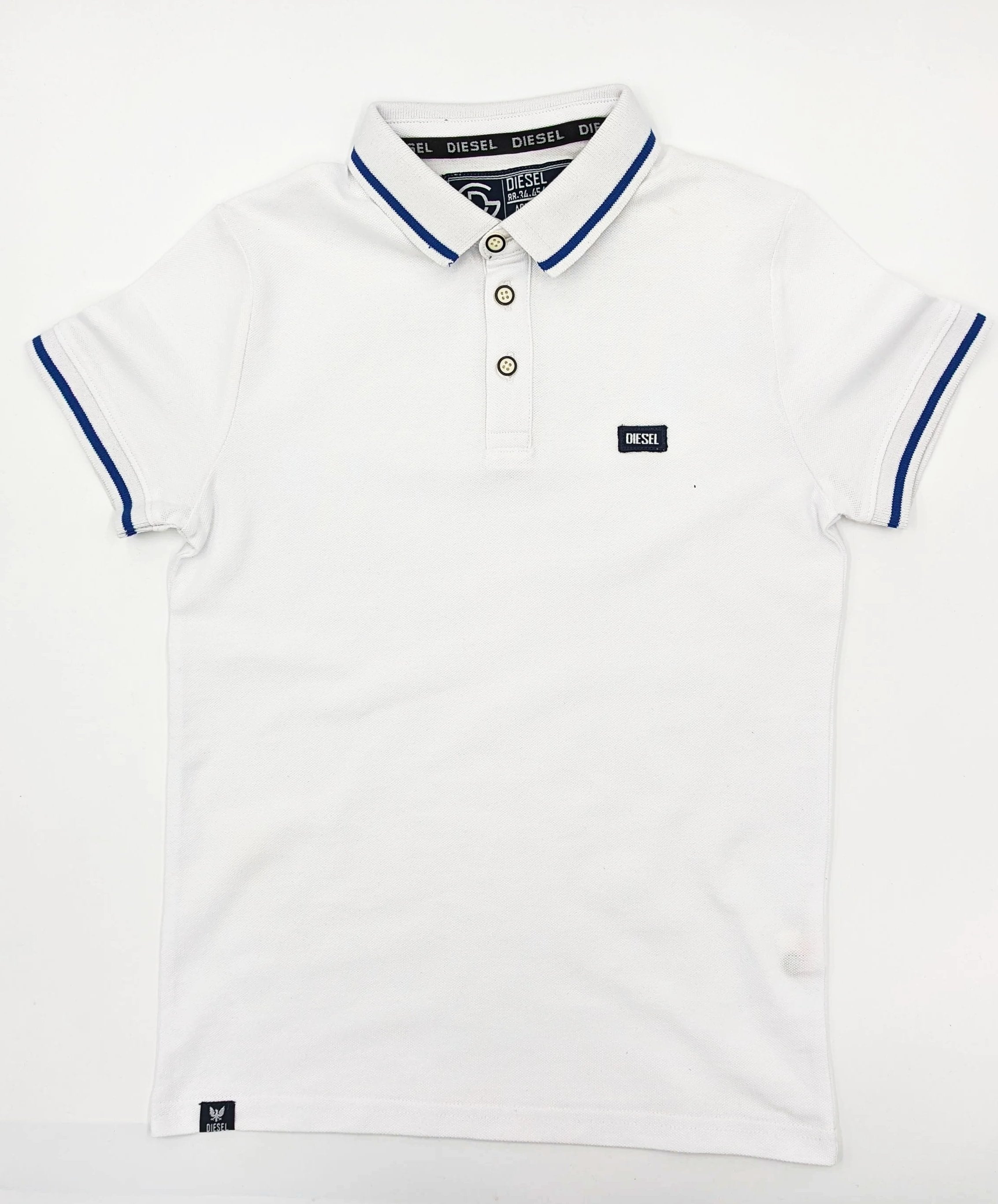 Kenton Boys Short Sleeve White Polo Shirt