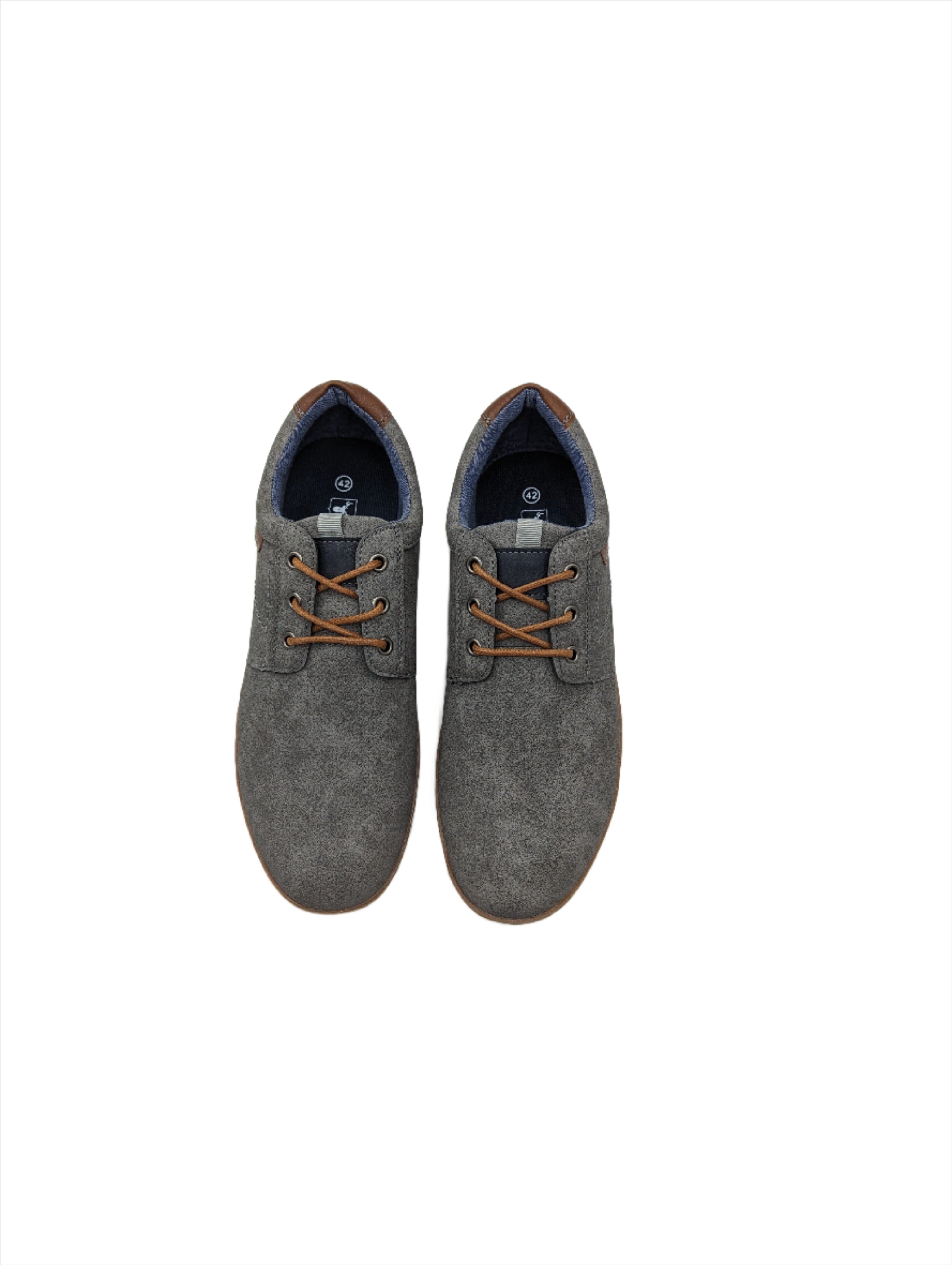 Arno Grey Lace Up Shoe-Top down view