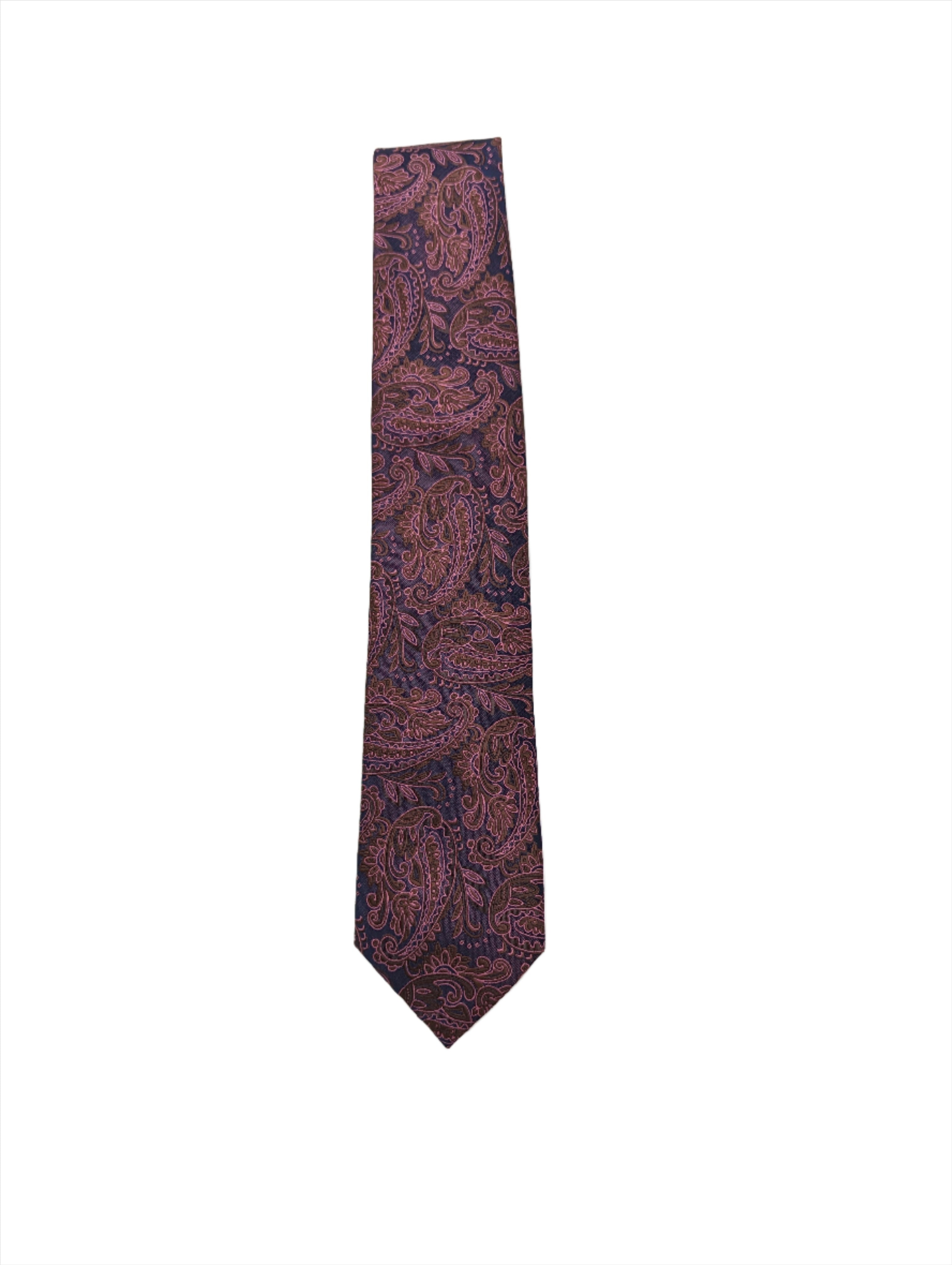 Zazzi Men's Paisley Tie - Rosewood ROSEWOOD front view