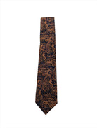 Zazzi Men's Paisley Tie - Rust Rust front view