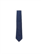 Zazzi men's navy paisley tie front view