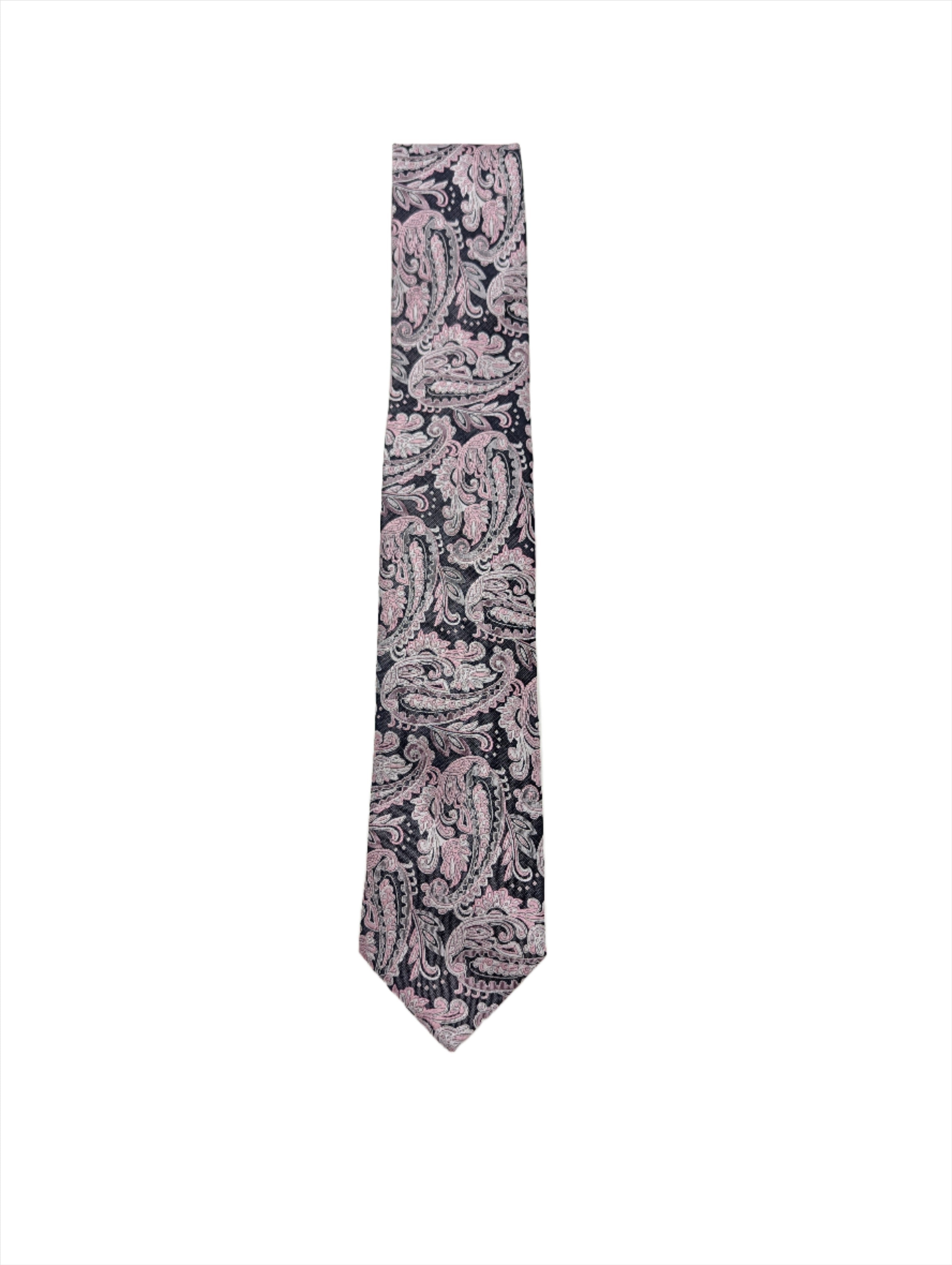 Zazzi Men's Paisley Tie - Blush Blush front view