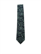 Zazzi Men's Paisley Tie - Sage Sage front view