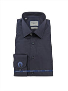 BENETTI Oscar Tapered Fitted Navy Shirt Navy front view