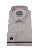 BENETTI Oscar Tapered Fitted Pink Shirt Pink front view