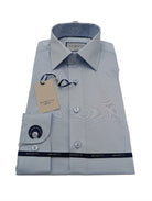 BENETTI Oscar Sky Slim Fit Shirt SKY model front view