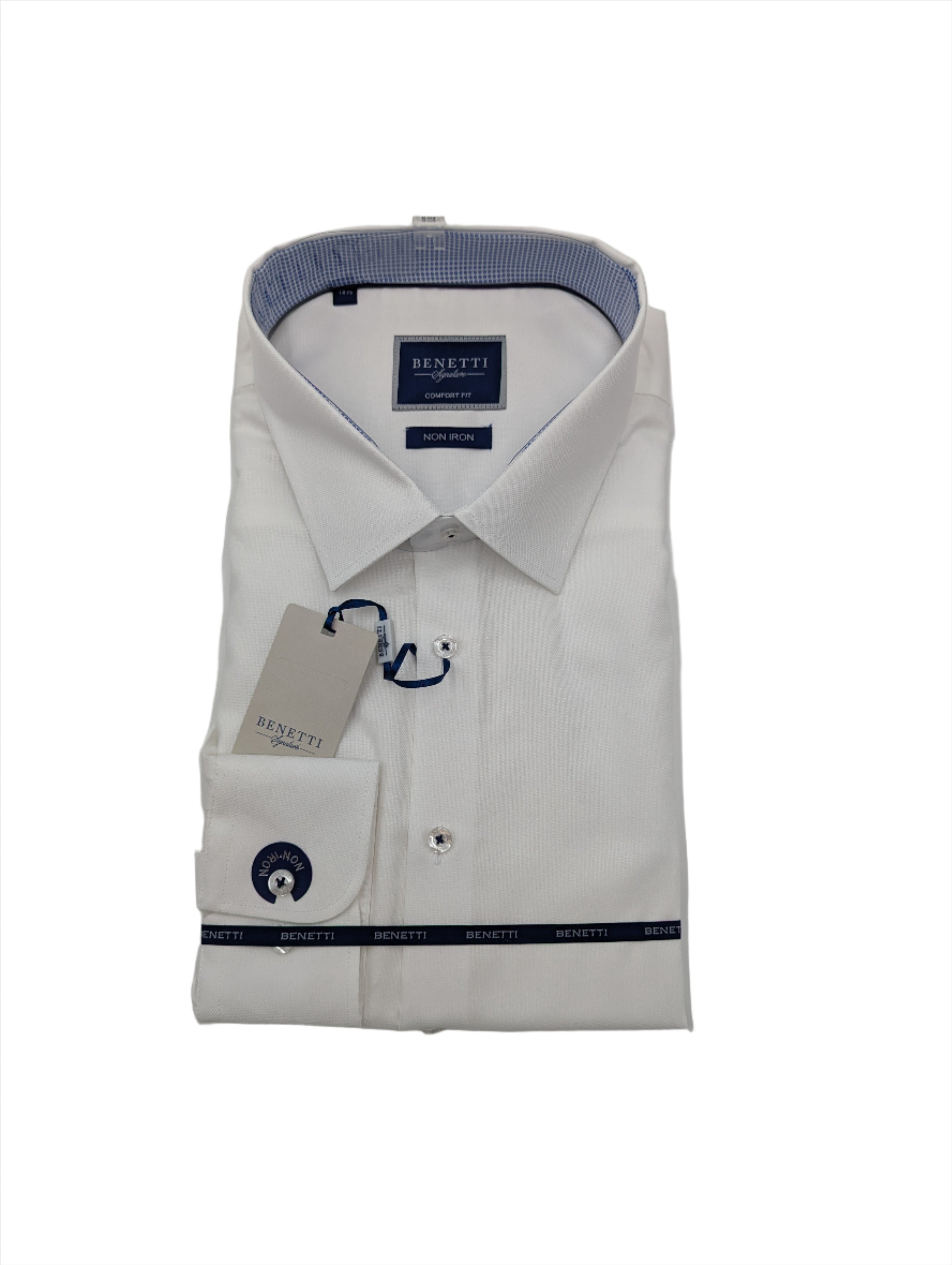 BENETTI Brad Comfort Fit White Shirt WHITE side view