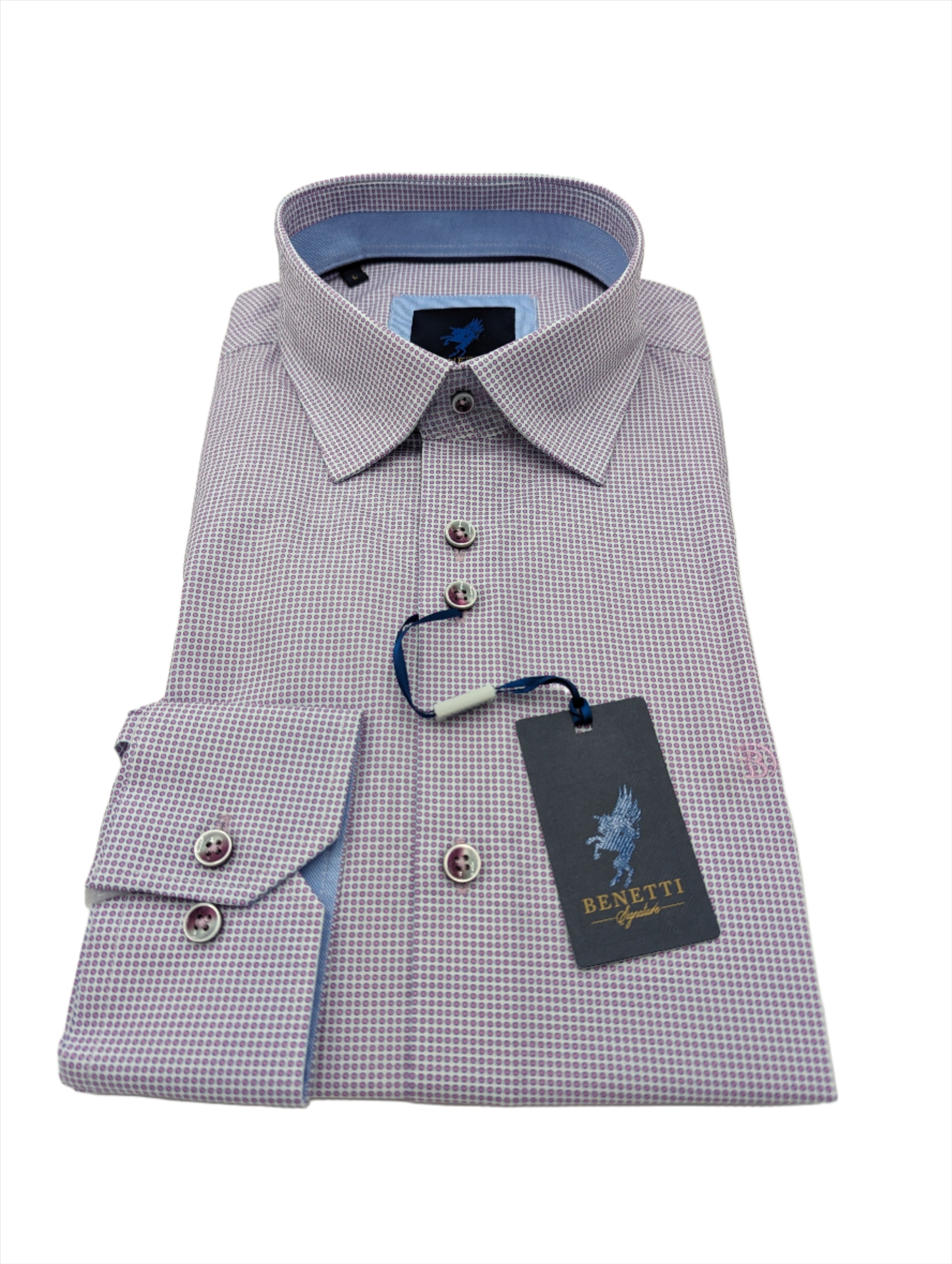 Jack Long Sleeve Casual Shirt -Rose-Collar view
