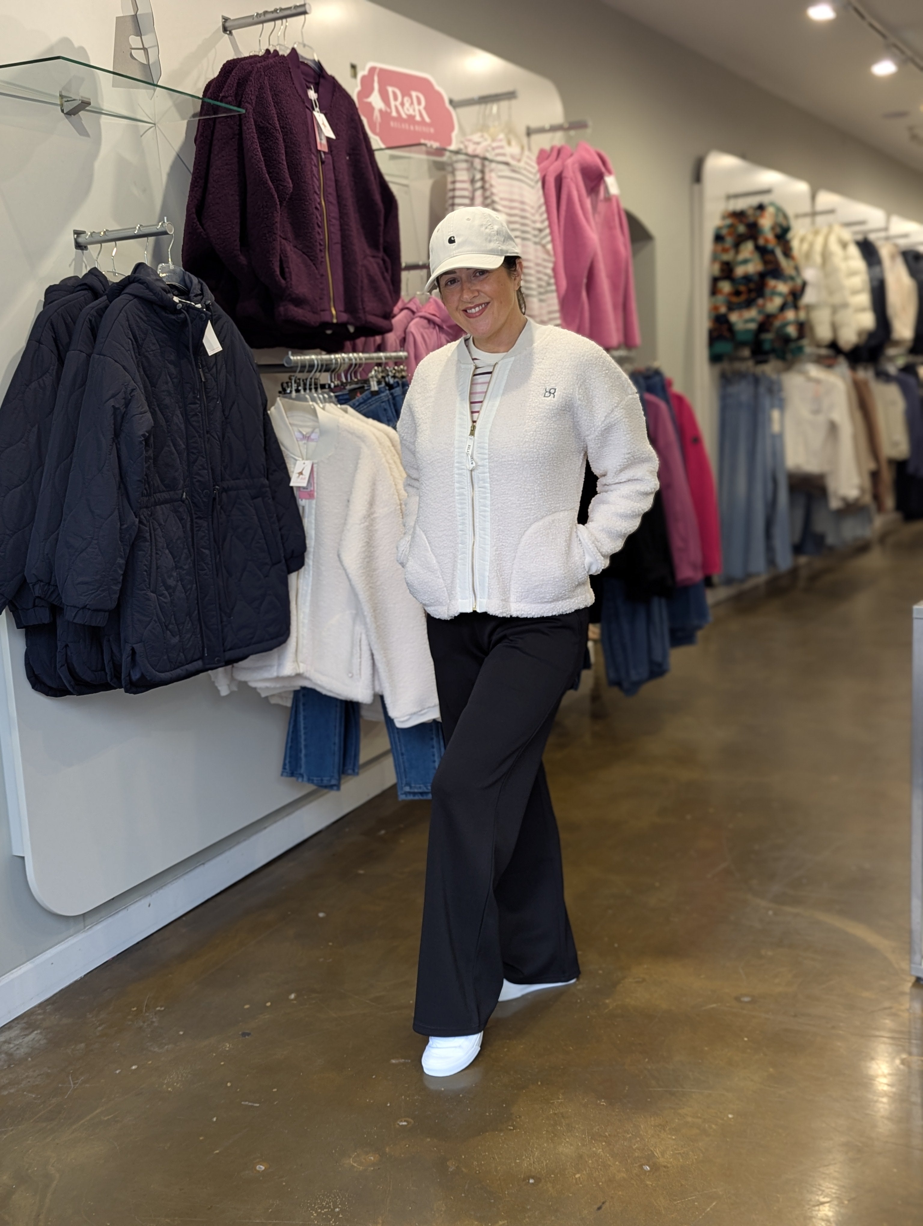 Tina in Relax & Renew Juno Black Jogger