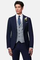 BENETTI Gavin Tapered Grey Waistcoat Grey front view
