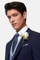 TRAVIS BENETTI Napoli Smoke Waistcoat SMOKE model front view