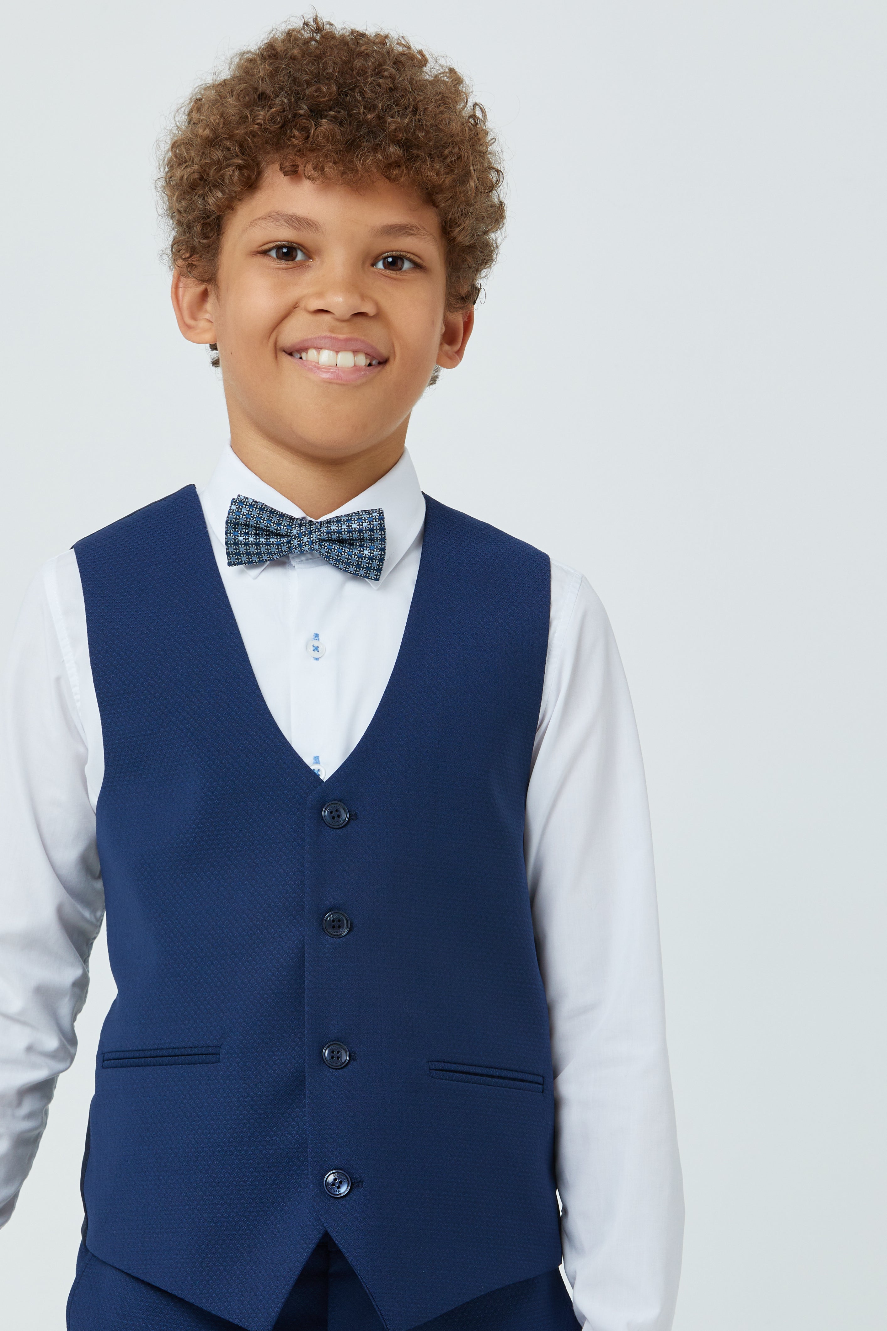 Benetti Boyswear Peter Petrol Boys Waistcoat Petrol detail view