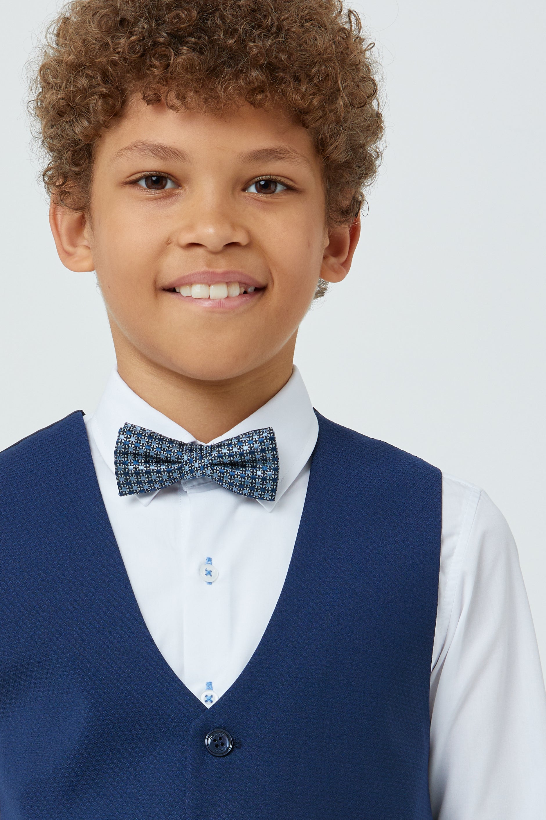 Benetti Boyswear Peter Petrol Boys Waistcoat Petrol back view