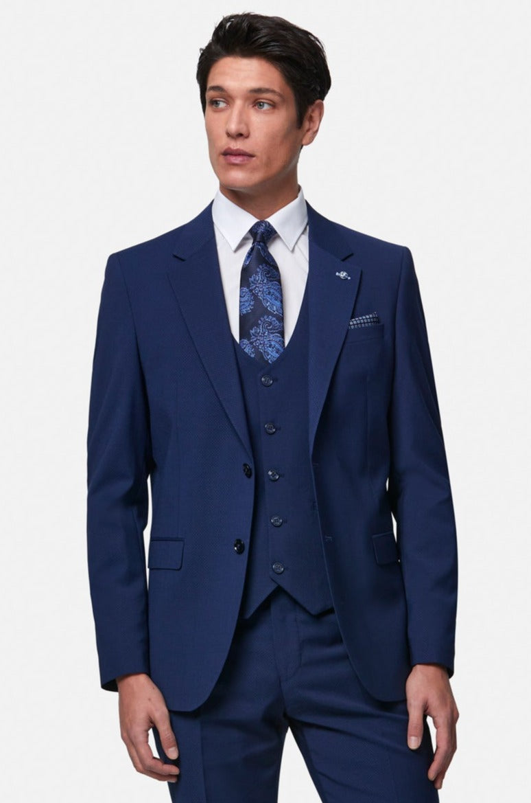 BENETTI Peter Petrol Tapered Waistcoat Petrol detail view