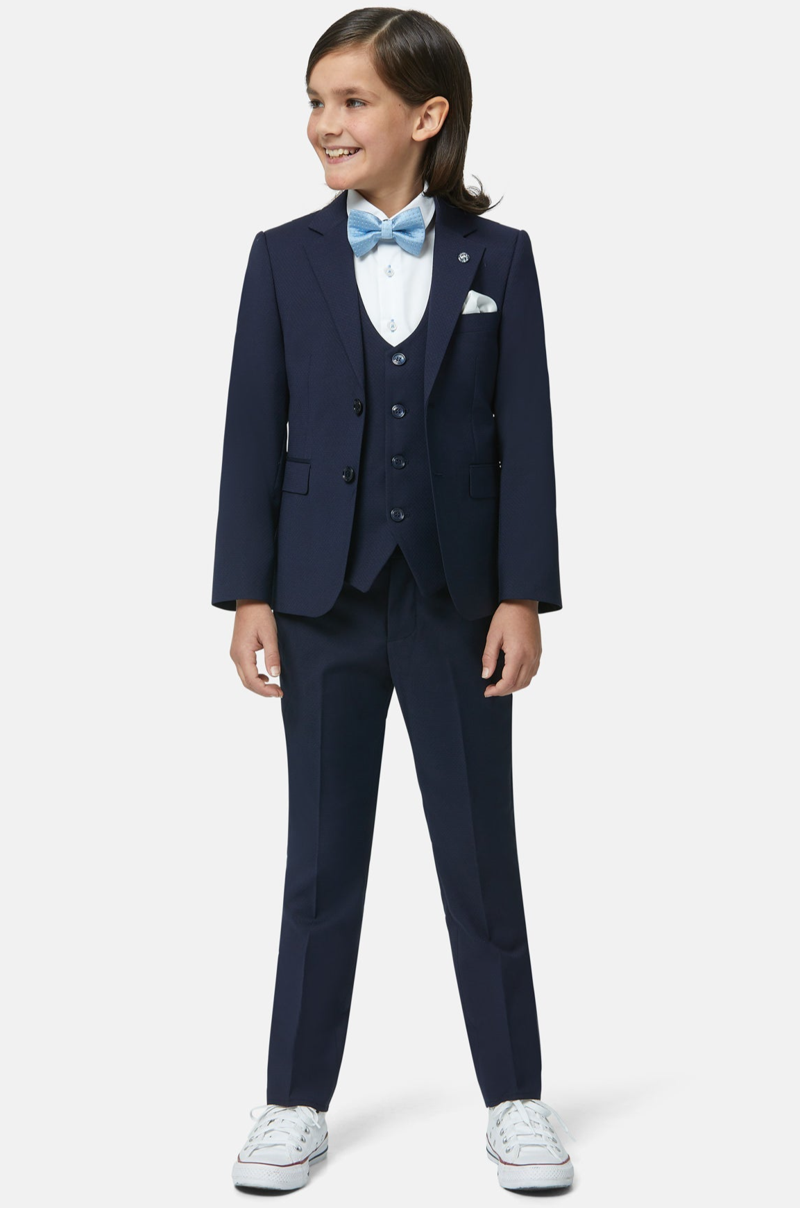 Benetti Boyswear Peter Ink Boys Trousers Ink model front view