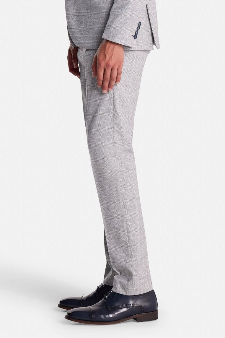 BENETTI Philip Silver Trousers Silver model front view