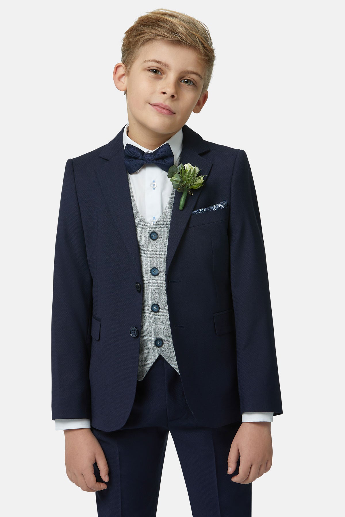 Benetti Boyswear Boys Philip Silver Waistcoat SILVER front view