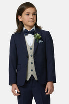 Benetti Boyswear Boys Philip Stone Waistcoat Stone front view